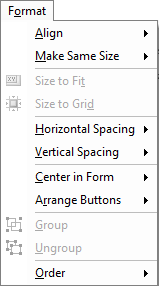 The Excel VBA Editor's Format Menu