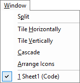 The Excel VBA Editor's Window Menu