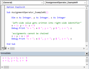assignment operator meaning in vb.net